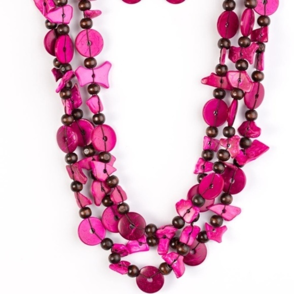 paparazzi Jewelry - Living The Tropical Life Pink Beaded Necklace Set paparazzi Jewelry - Living The Tropical Life Pink Beaded Necklace Set
